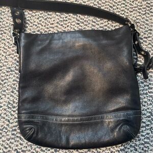 Soft Black Leather Shoulder Bag